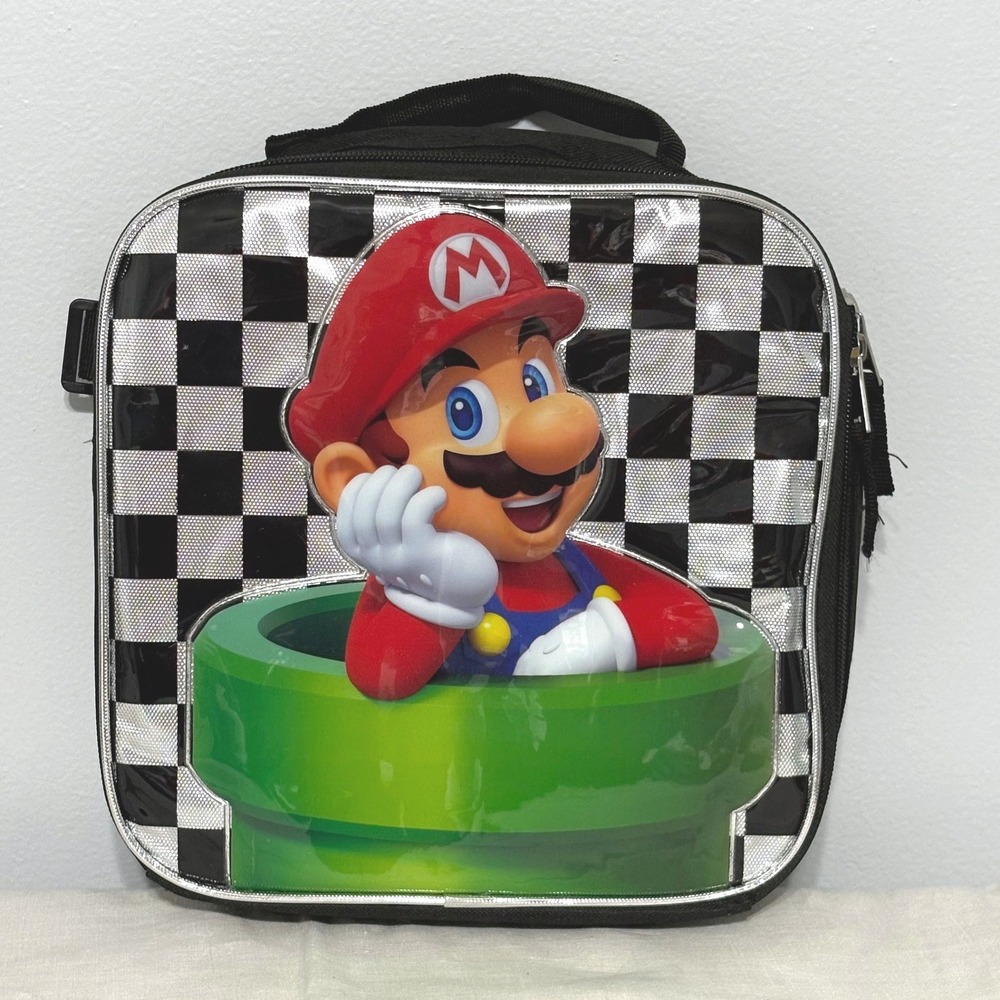 Nintendo‎ Super Mario Kids Insulated Lunch Bag and Zippered Pouch Set